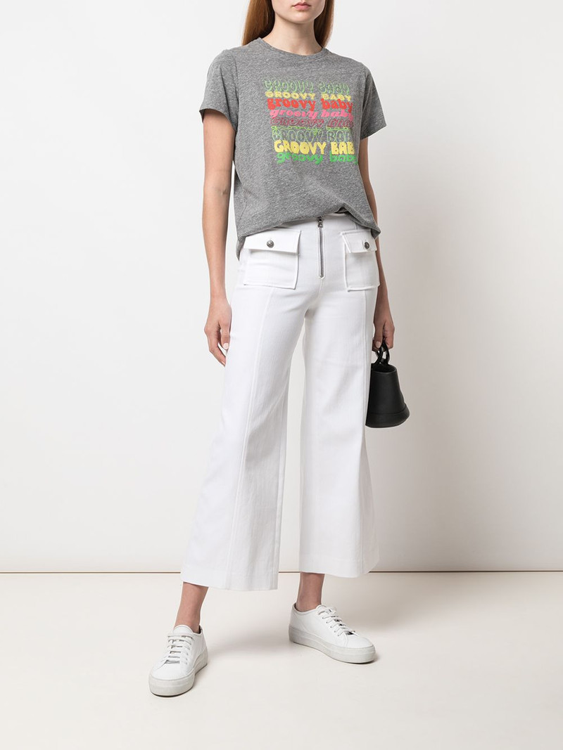 Cinq à Sept flared cropped jeans outlook