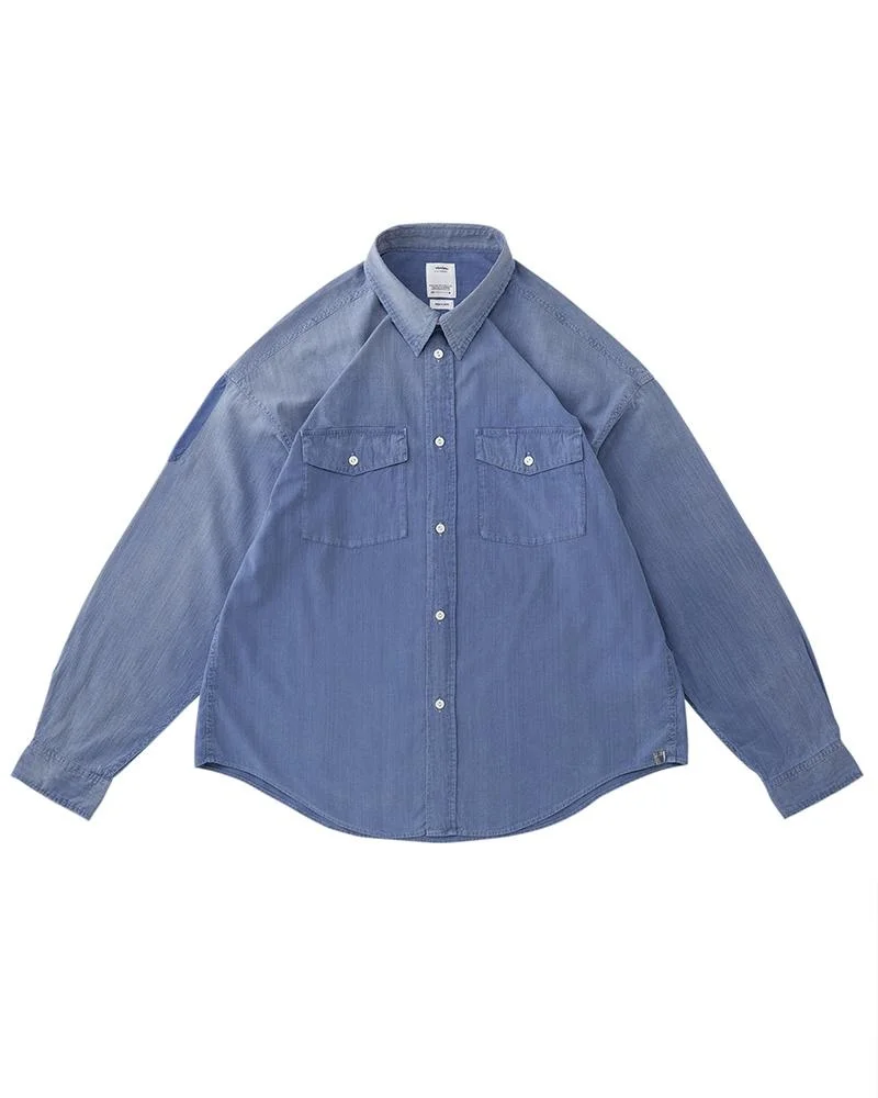 PIONEER CHAMBRAY L/S CRASH (C/S) INDIGO - 1