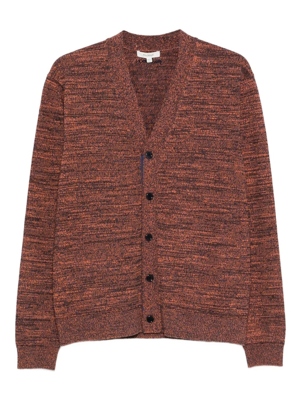 button-front speckled cardigan - 1