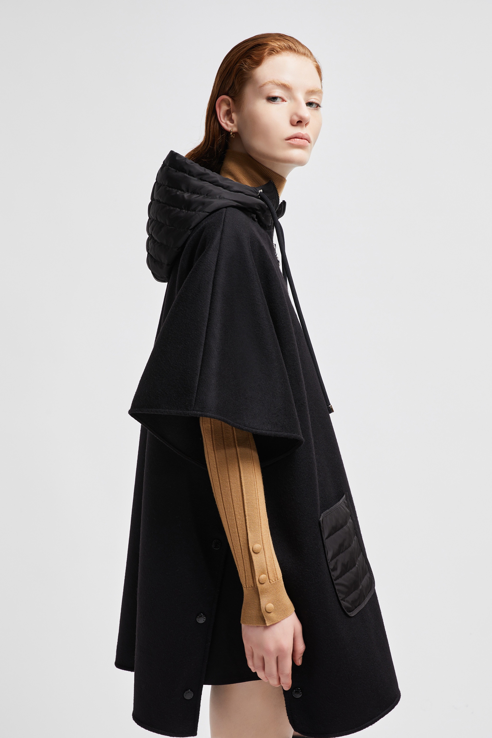 Hooded Down Cape - 2