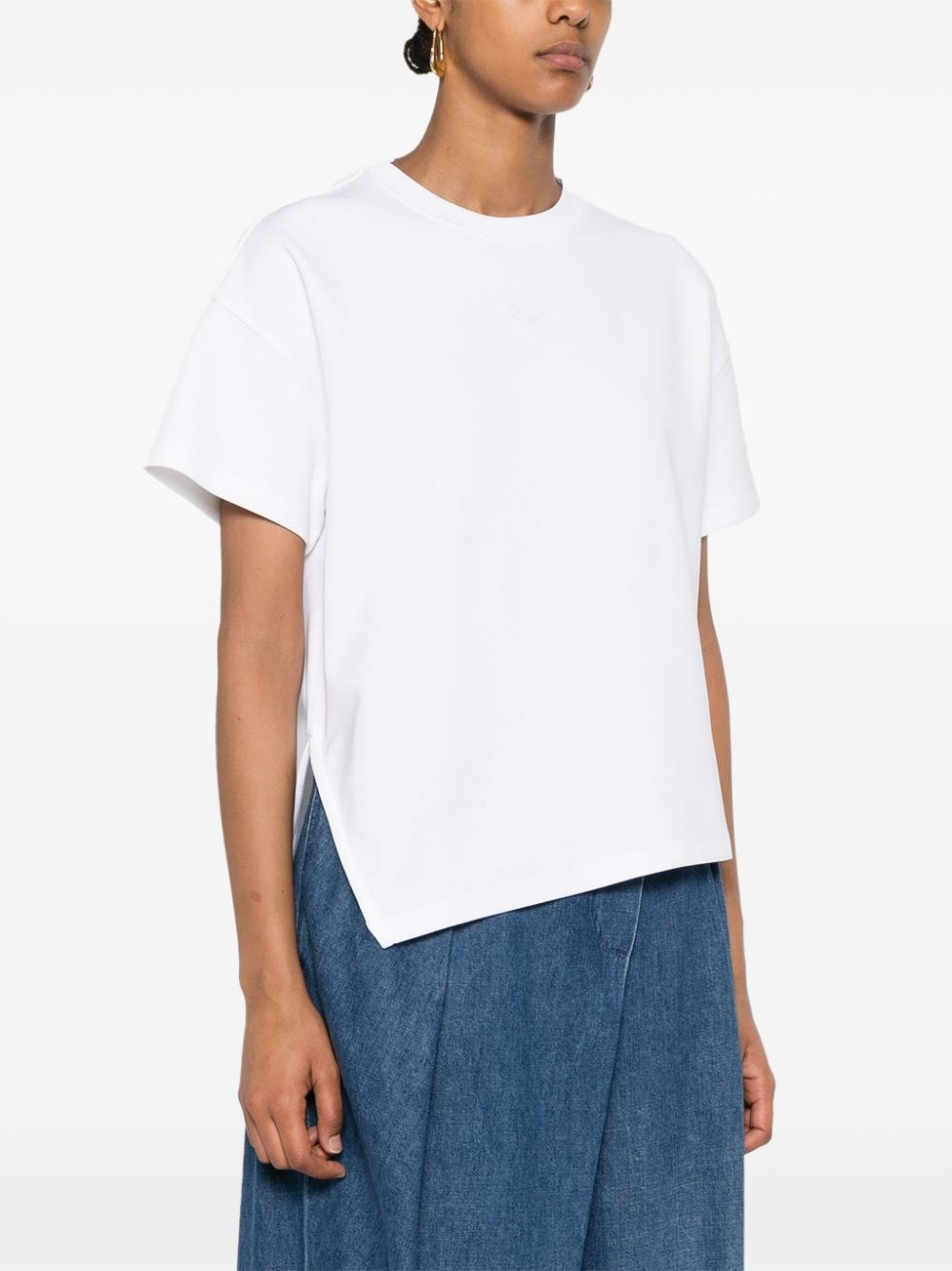 Asymmetric cotton t-shirt - 2