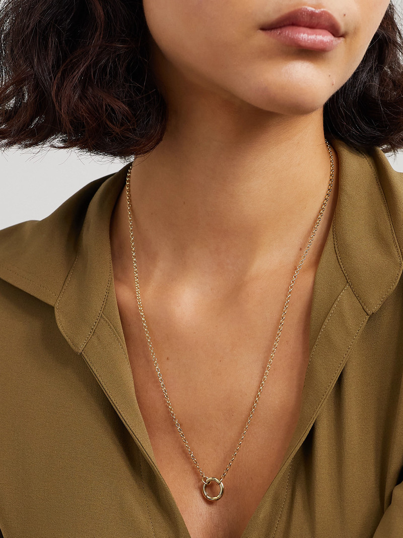 FOUNDRAE Small Open Belcher 18-karat Gold Necklace outlook