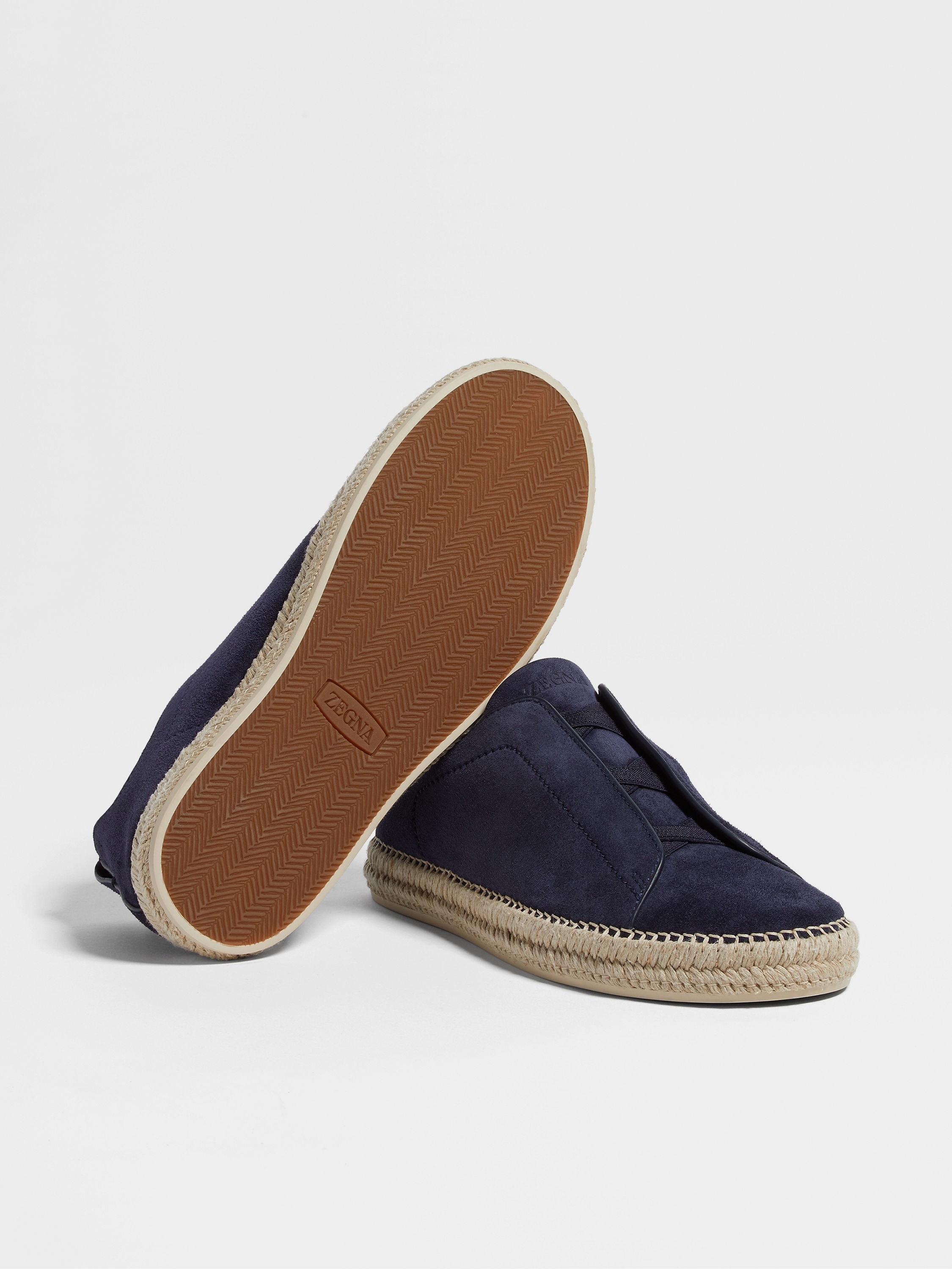 DARK BLUE SUEDE TRIPLE STITCH™ ESPADRILLES - 5