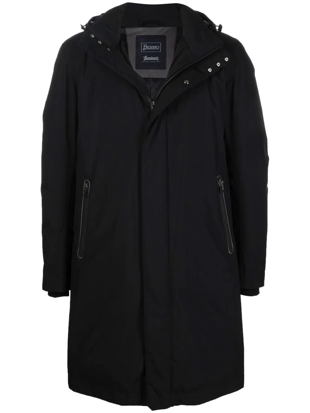 hooded down coat - 1