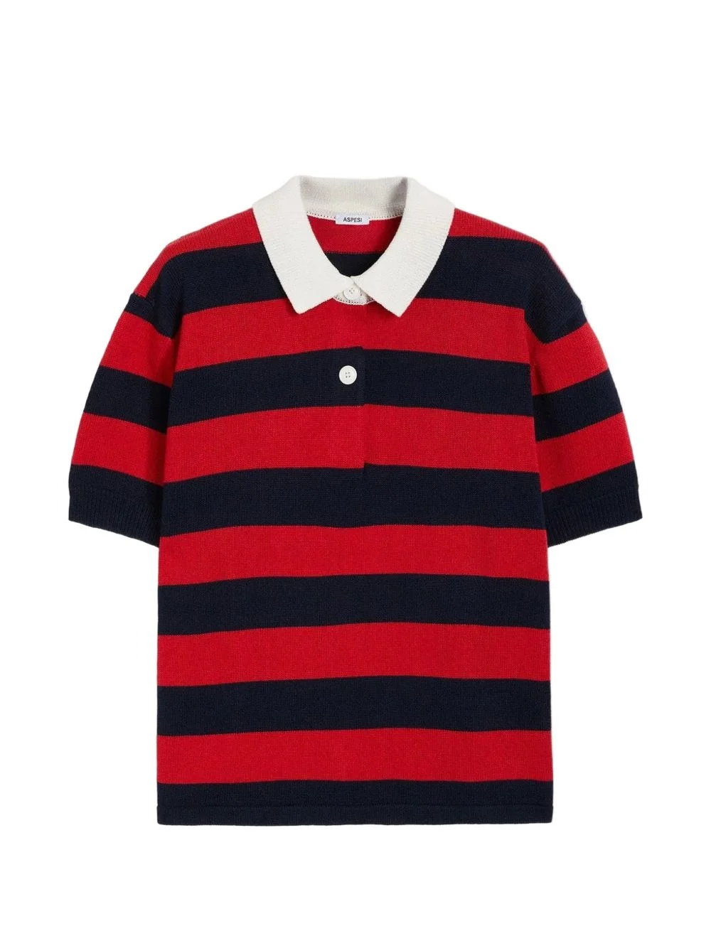 striped short-sleeve polo shirt - 1
