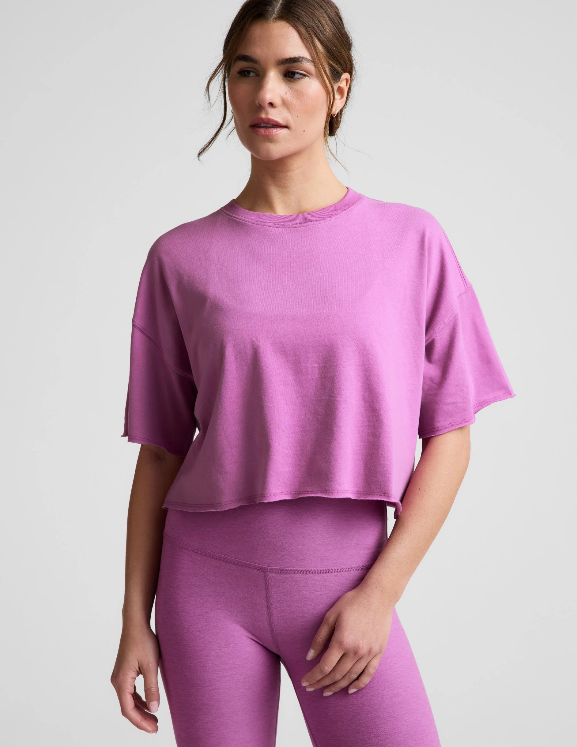 SoftKnit Better Than Ever Cropped Cotton Tee - 1