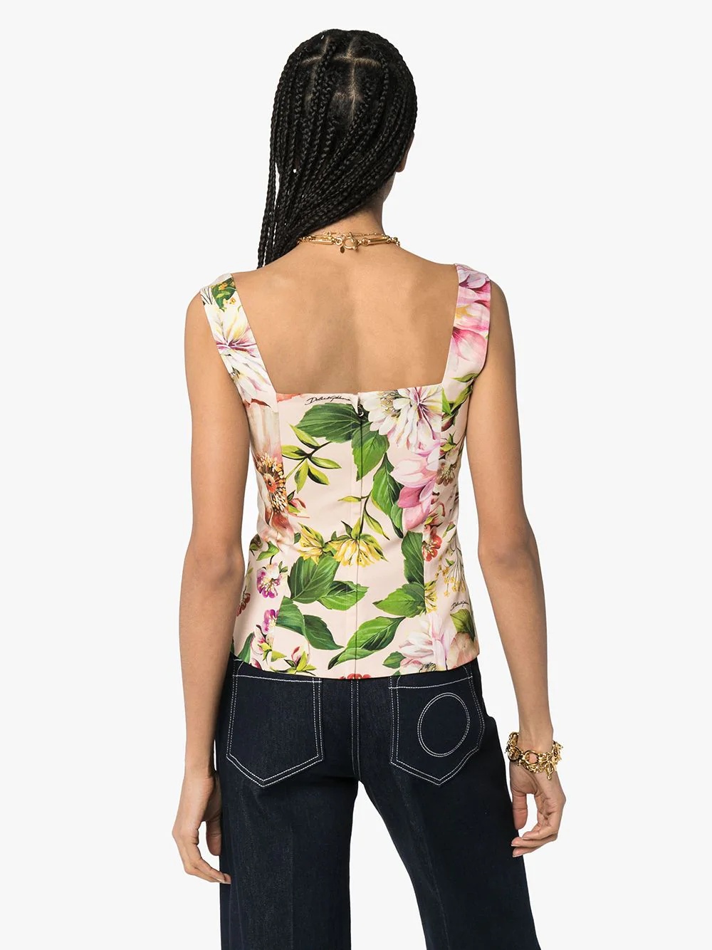 gathered floral-print silk-blend top - 4