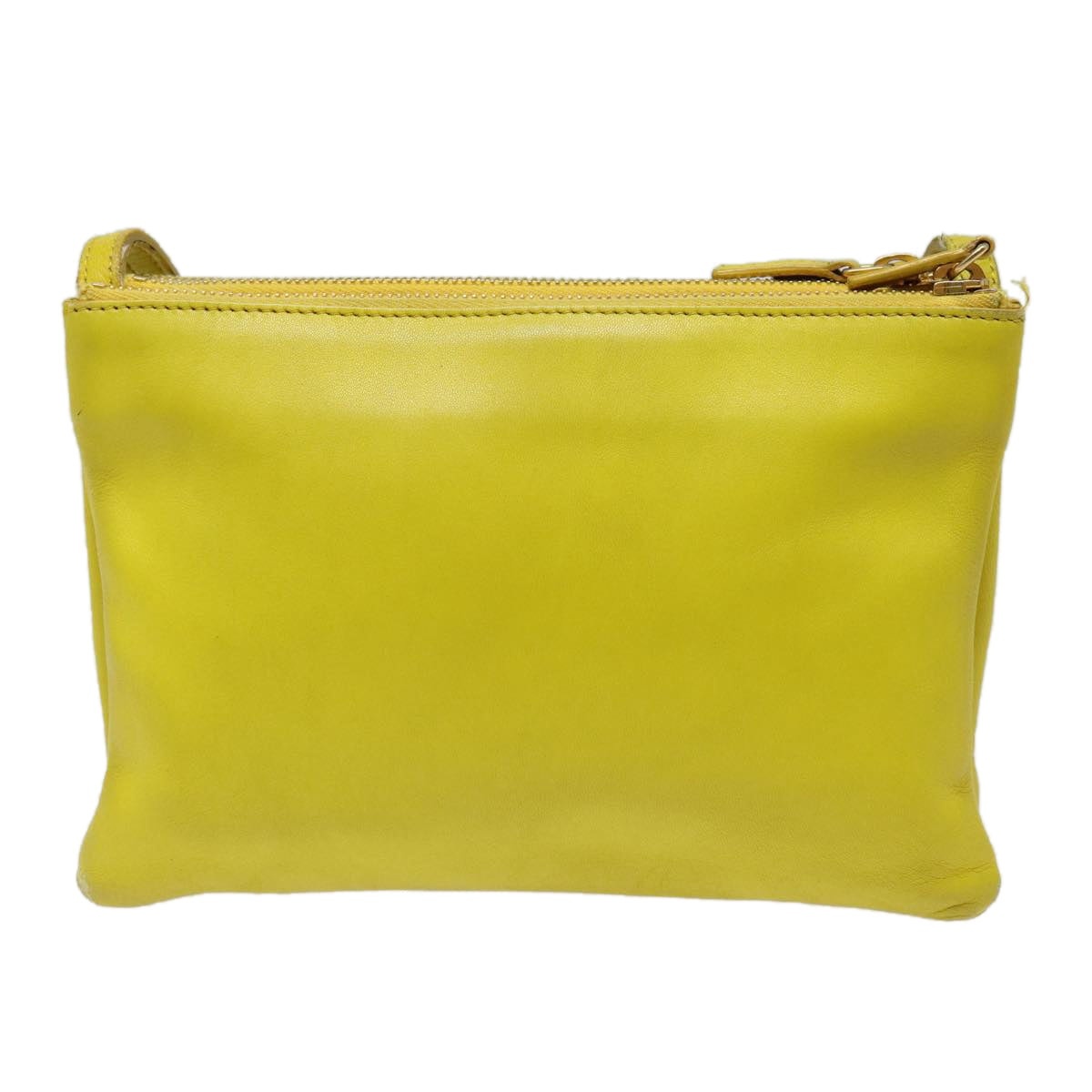 CELINE Trio Large Shoulder Bag Leather Yellow Gold - 2