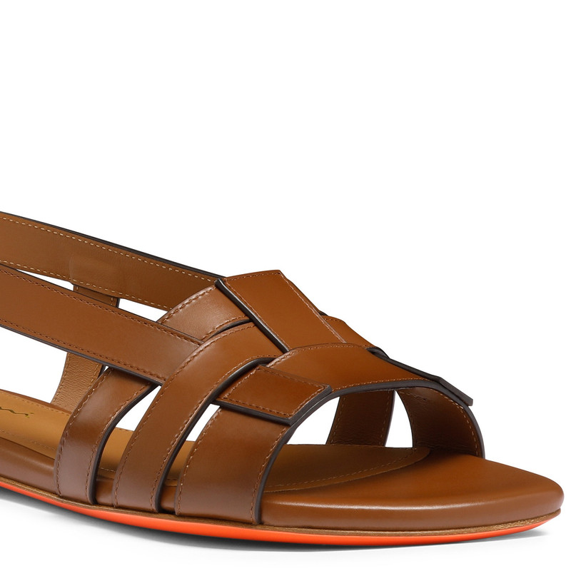 Women's brown leather Beyond sandal 6