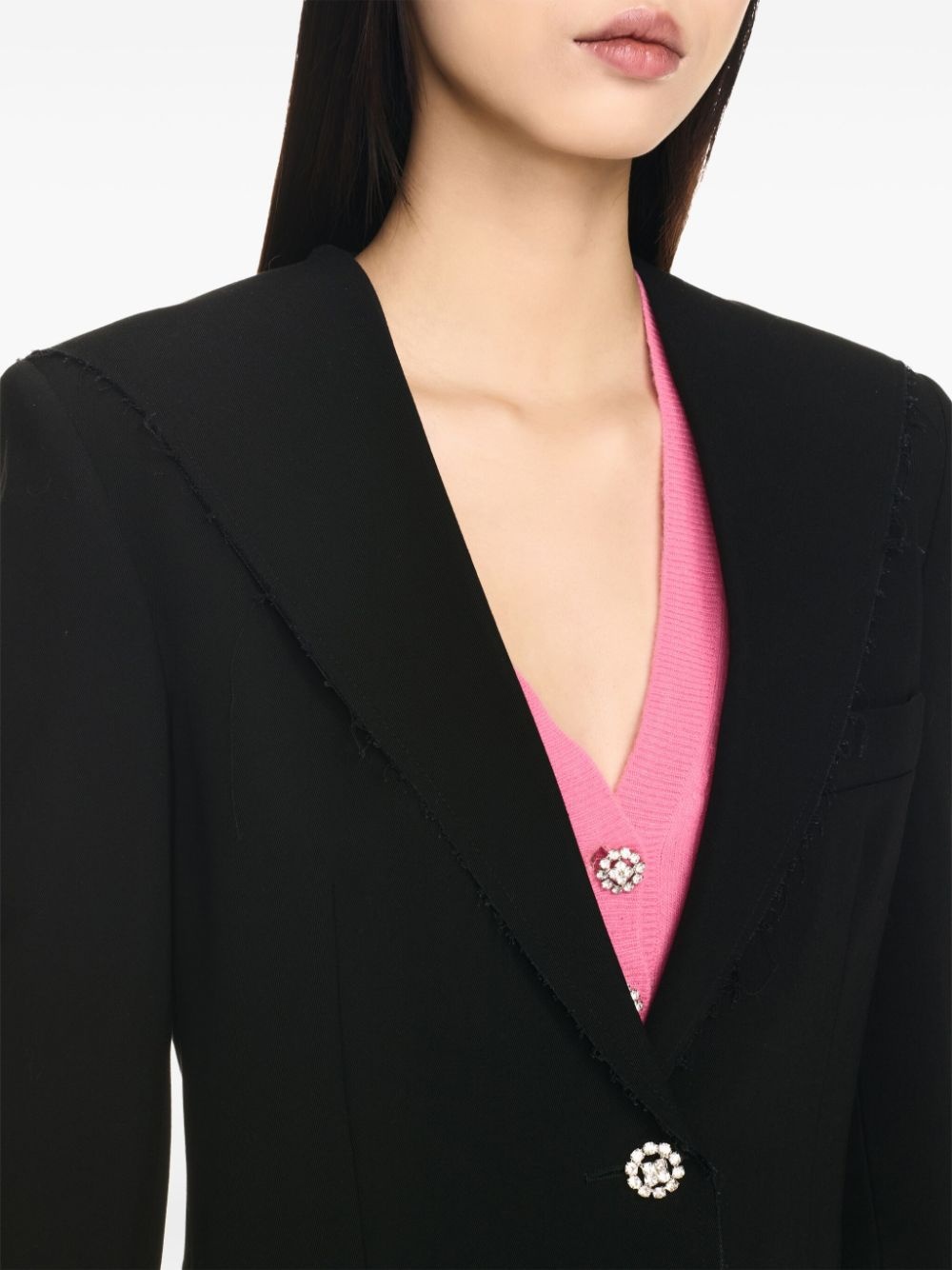 single-breasted cropped blazer - 5