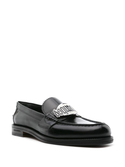 DSQUARED2 logo-plaque leather loafers outlook
