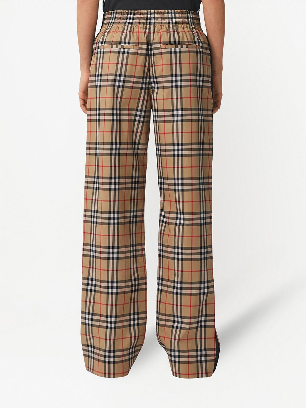 Vintage check high-waisted trousers - 4
