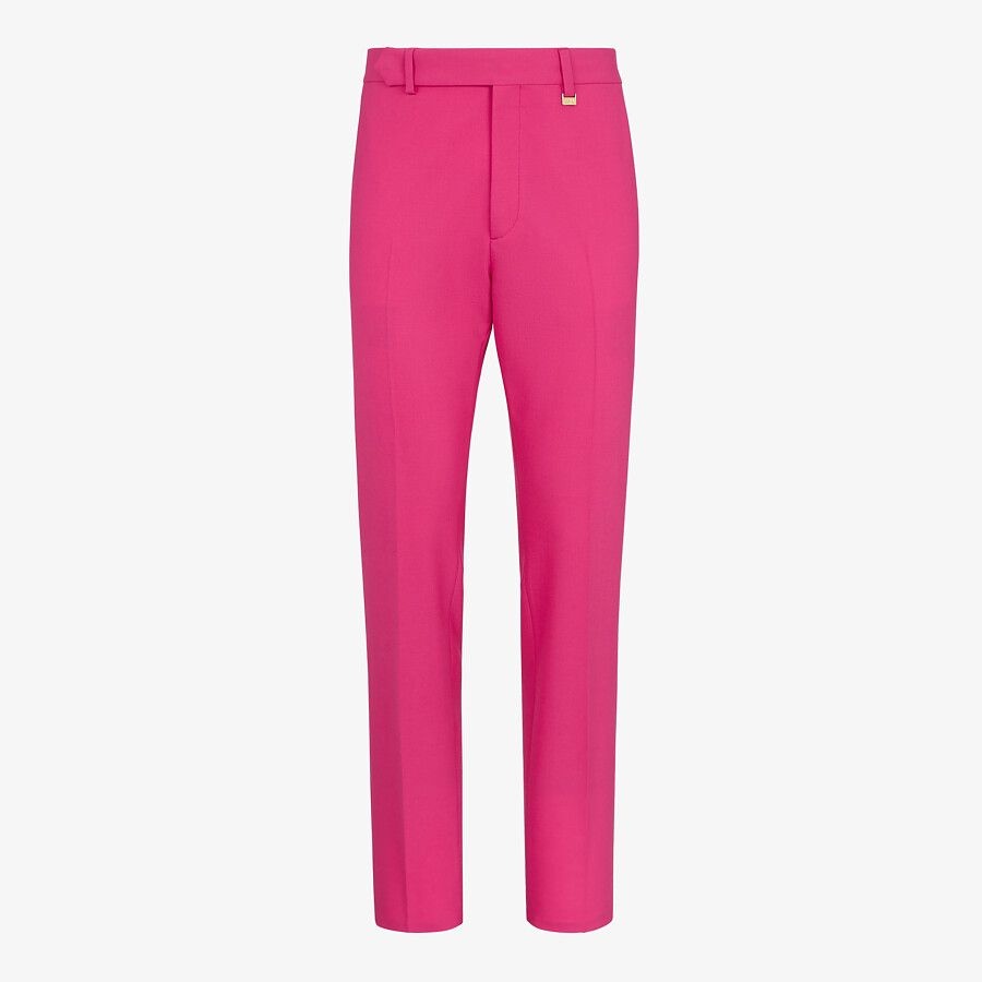 Fuchsia wool pants - 1