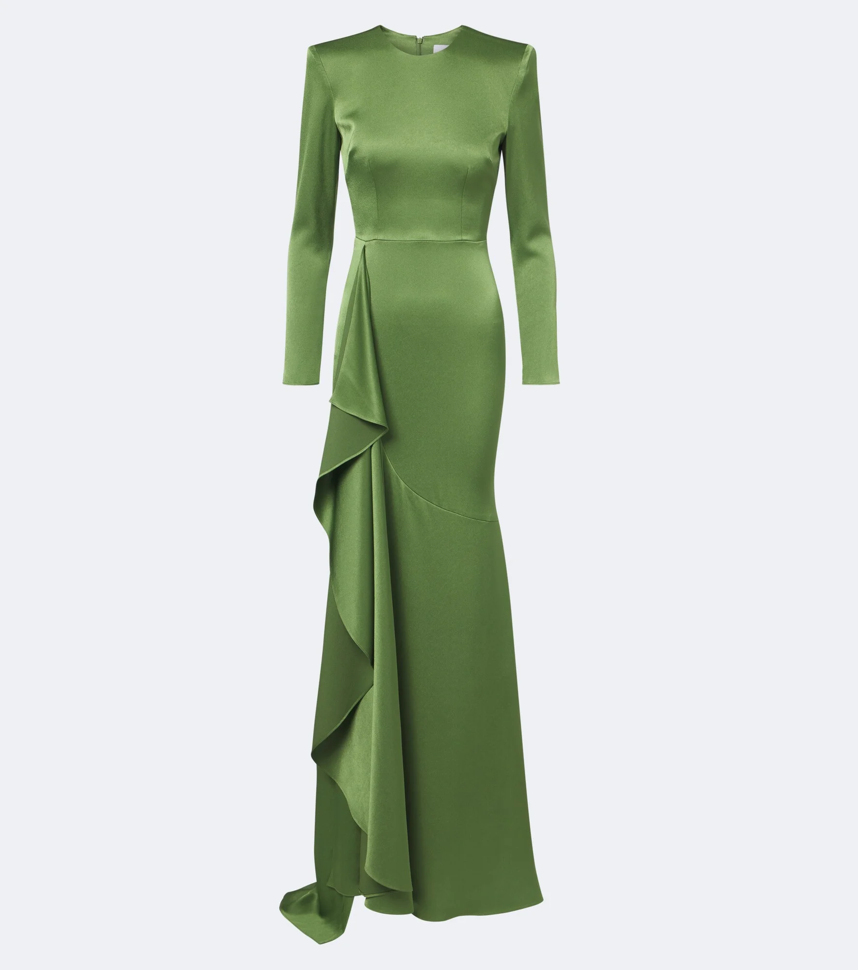 Draped crêpe satin gown - 1