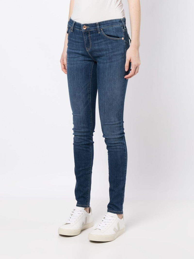 embroidered-logo jeans 3