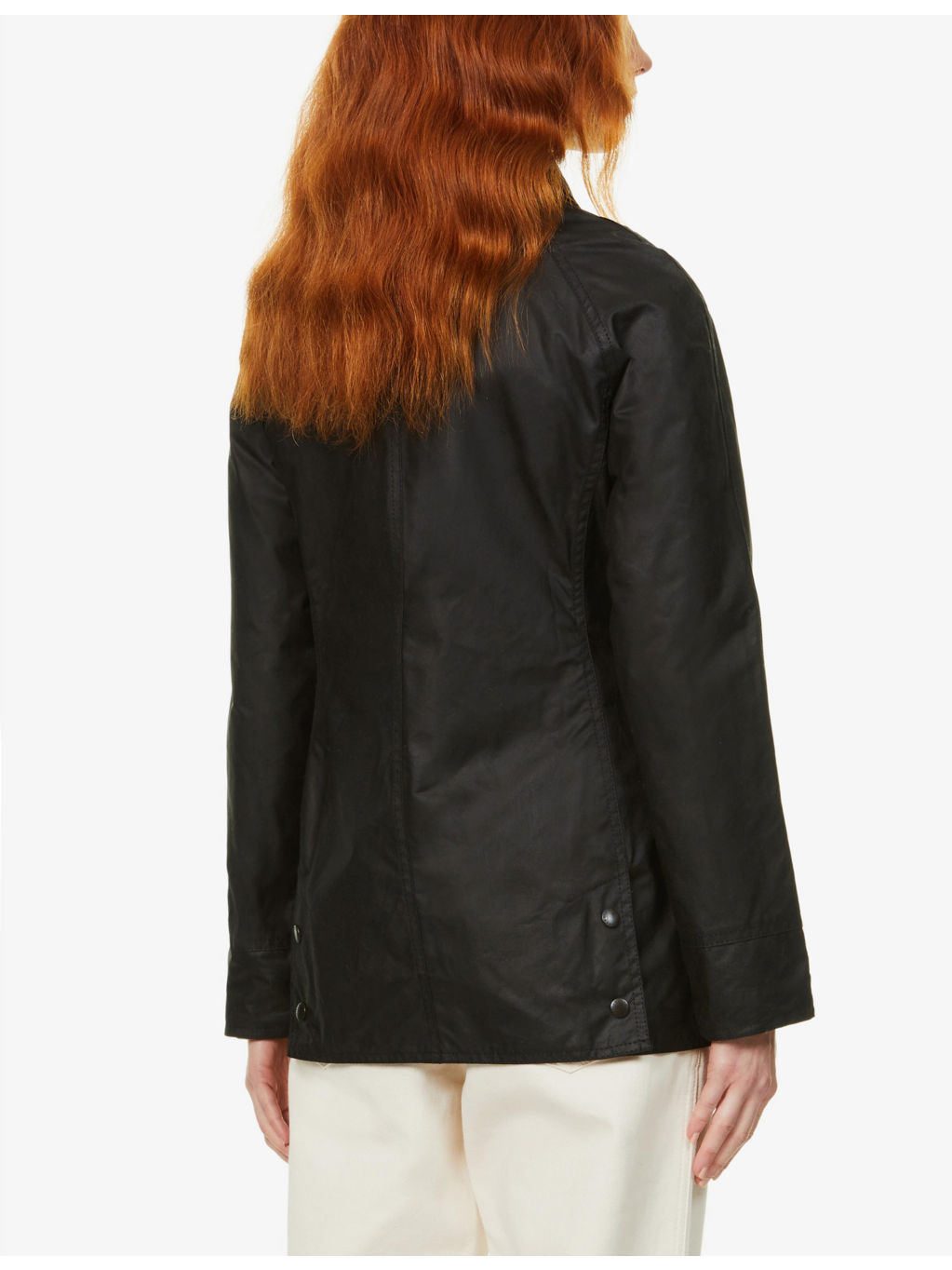 Beadnell tartan-lined waxed-cotton jacket - 4