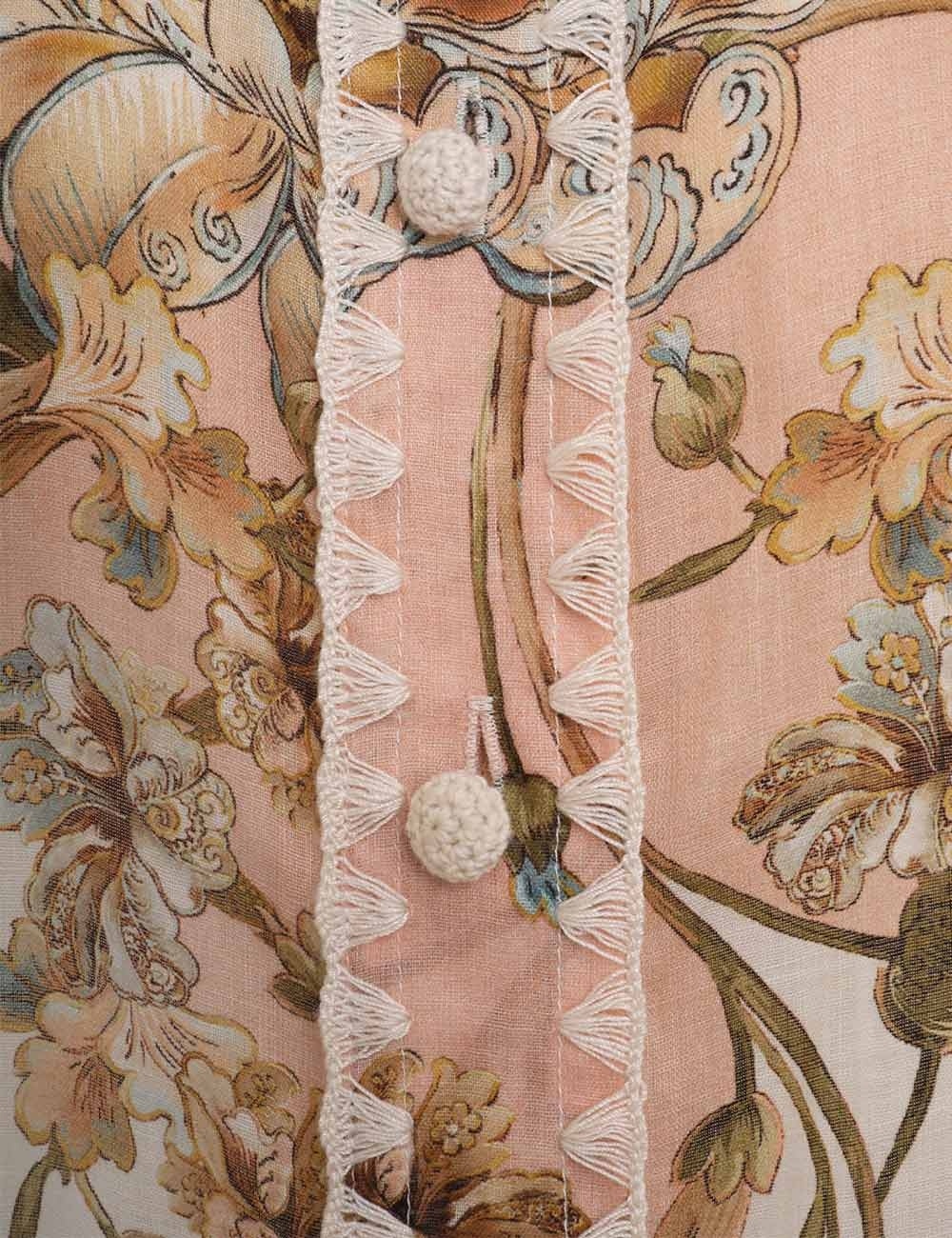 CHINTZ TIE NECK BLOUSE - 6