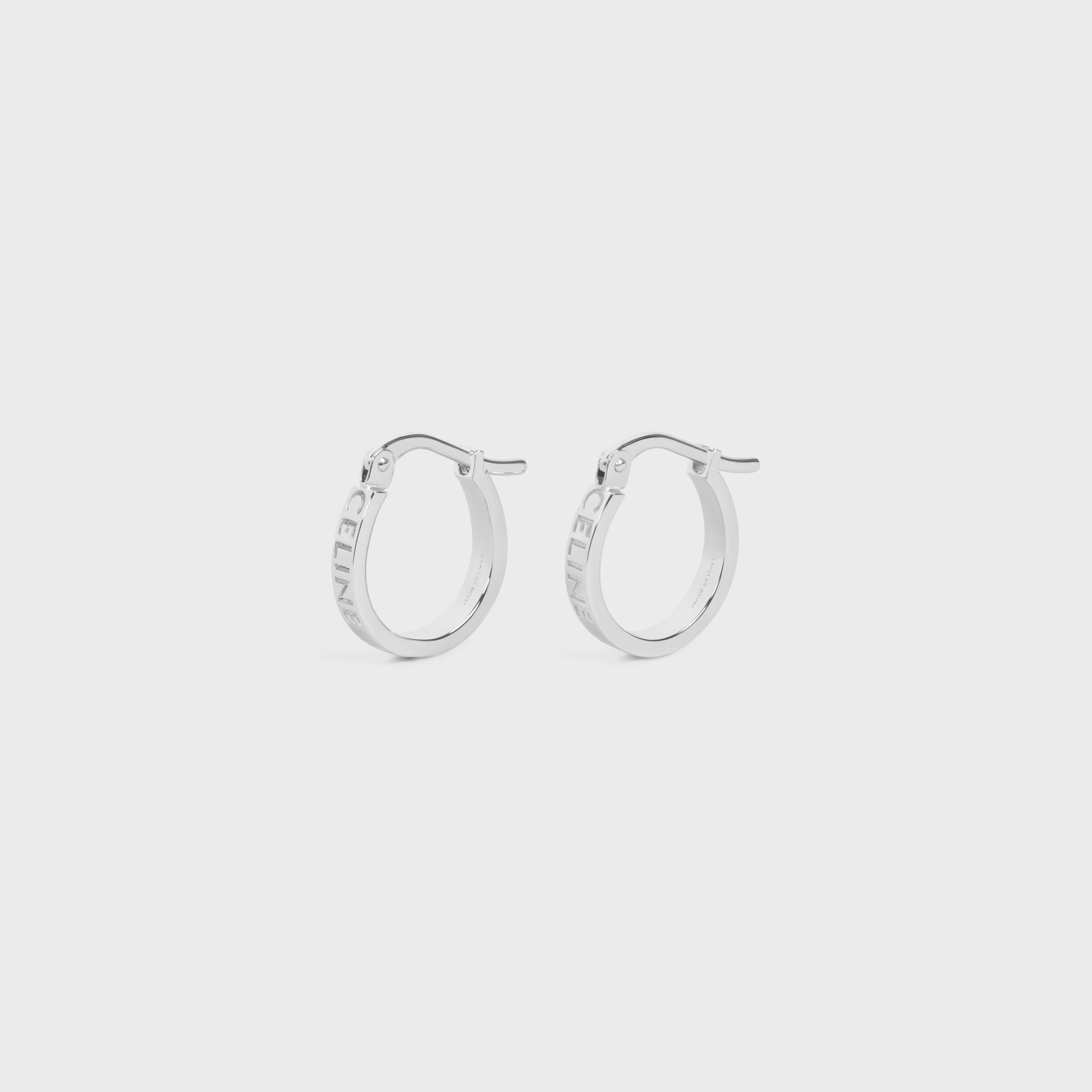 Celine Paris Hoops in Brass with Rhodium Finish - 2