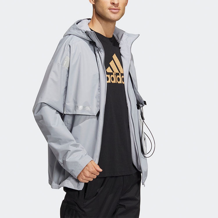 adidas x Transformers Crossover limited TF Turf Jacket 22 Solid Color hooded track Jacket Gray HM746 - 4