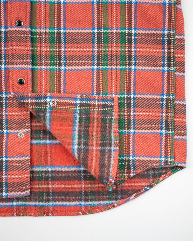 ULTRA HEAVY FLANNEL AMERICAN CHECK WESTERN SHIRT - RED &QUOT;THE WATERMELON MAN&QUOT; 8