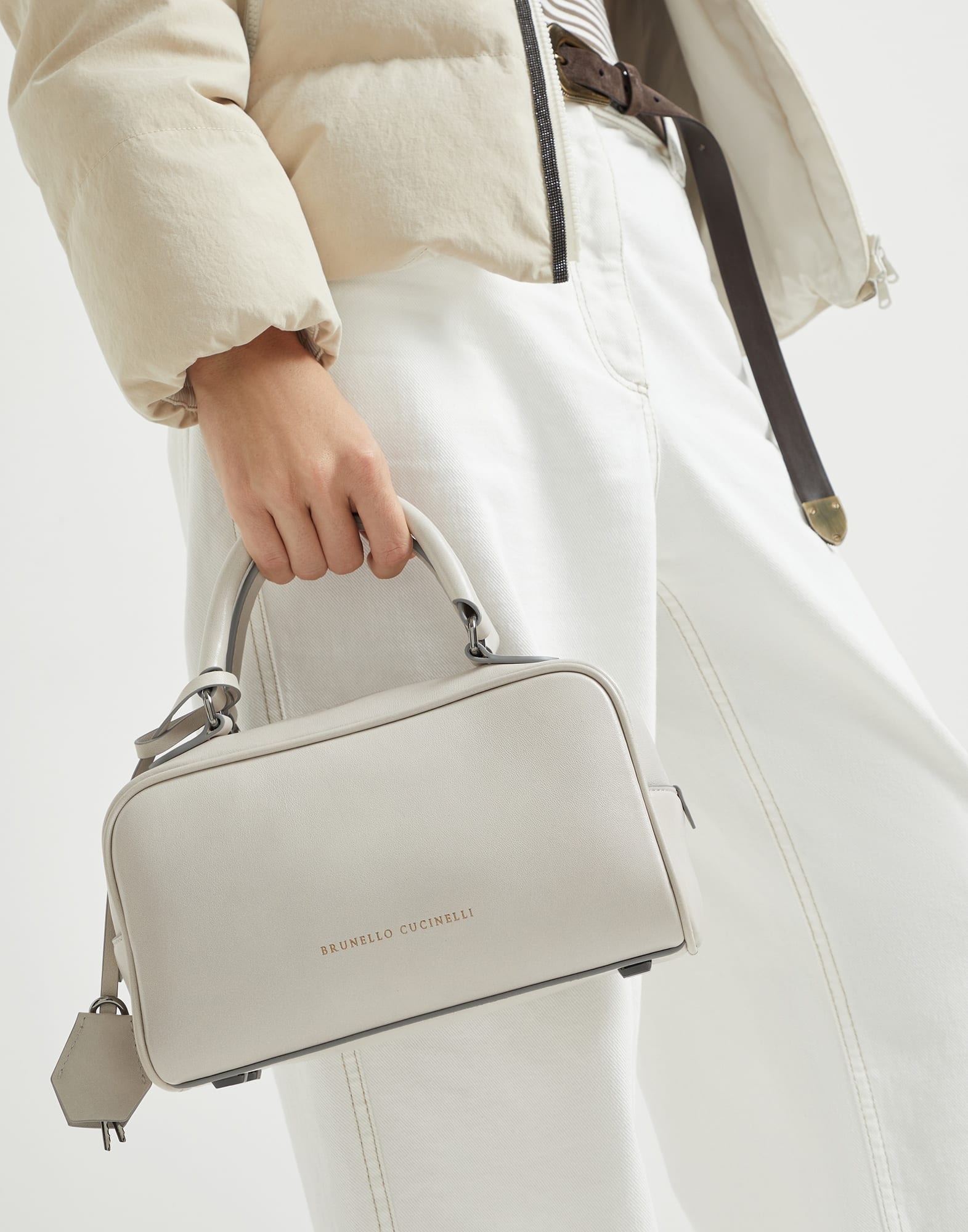 Explorer small boston bag in wet-effect nappa leather - 4