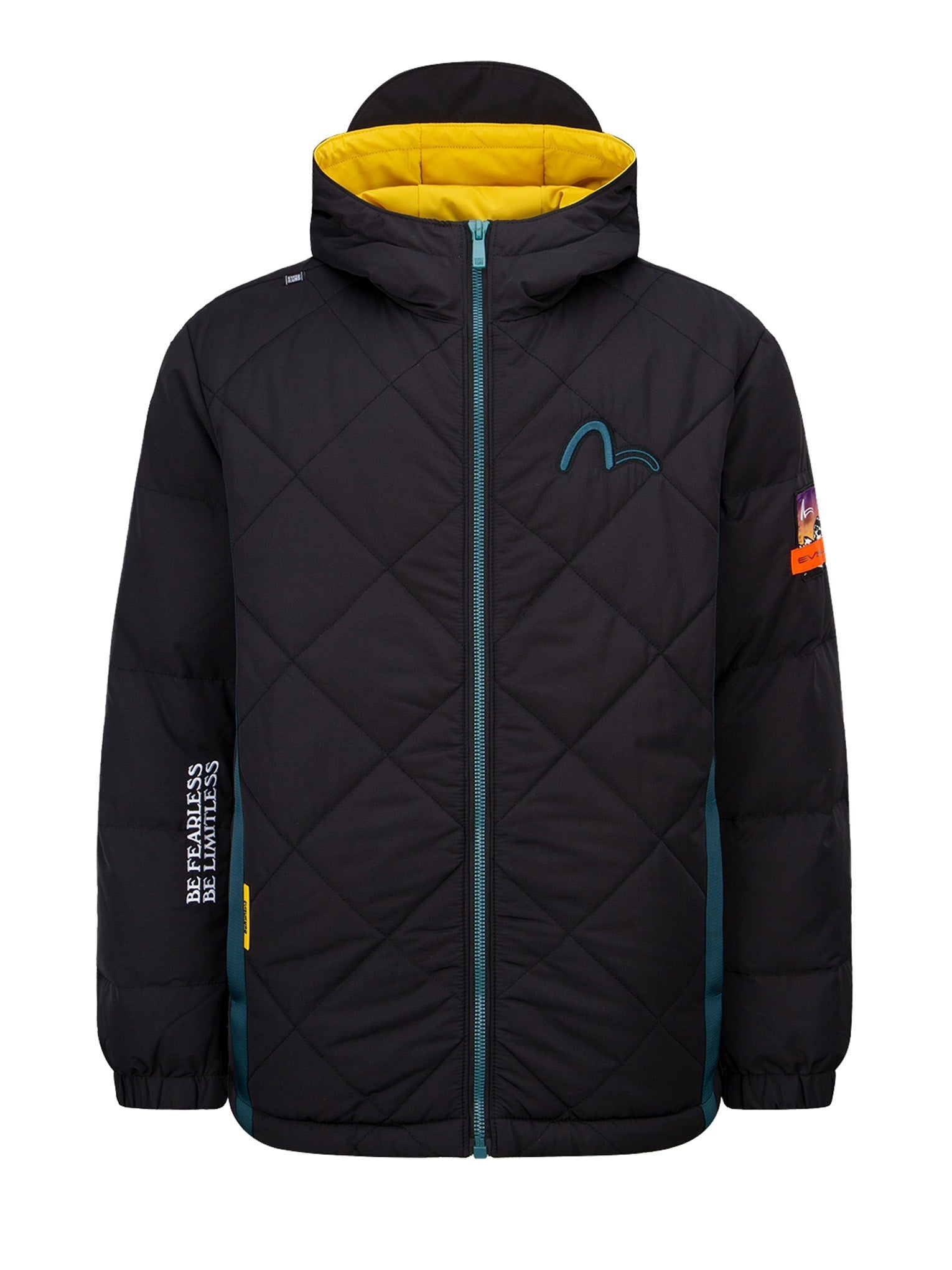 Contrast Webbing Strap Quilted Down Jacket - 17