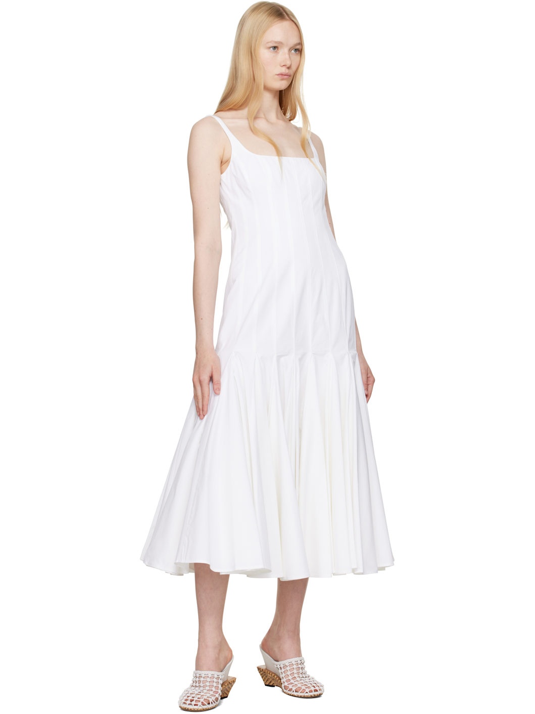 White La Croisière 'The Agave' Midi Dress - 4
