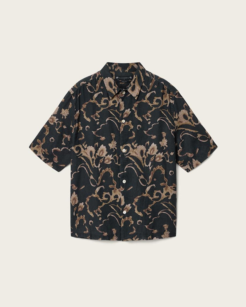 FORTUNE SHORT SLEEVE LINEN BLEND BOXY SHIRT 1