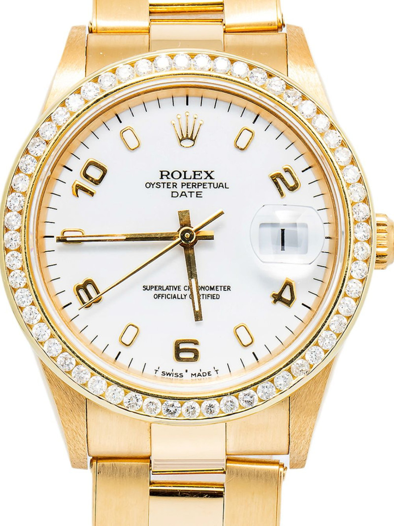 ROLEX 18K yellow gold Date oyster perpetual 34mm outlook