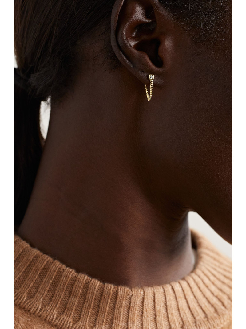 MATEO 14-karat gold diamond earrings Gold outlook
