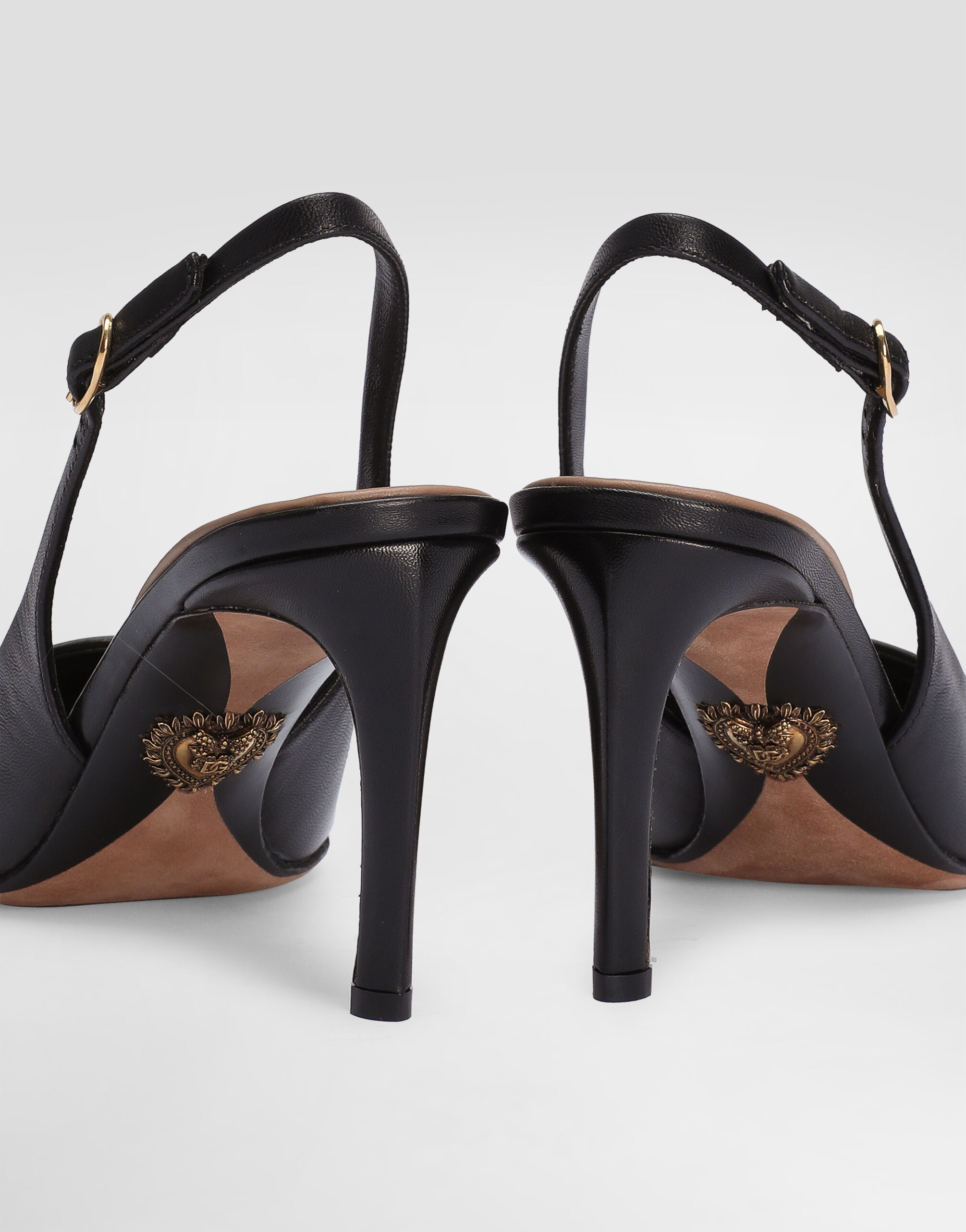 Polished goatskin slingbacks - 4