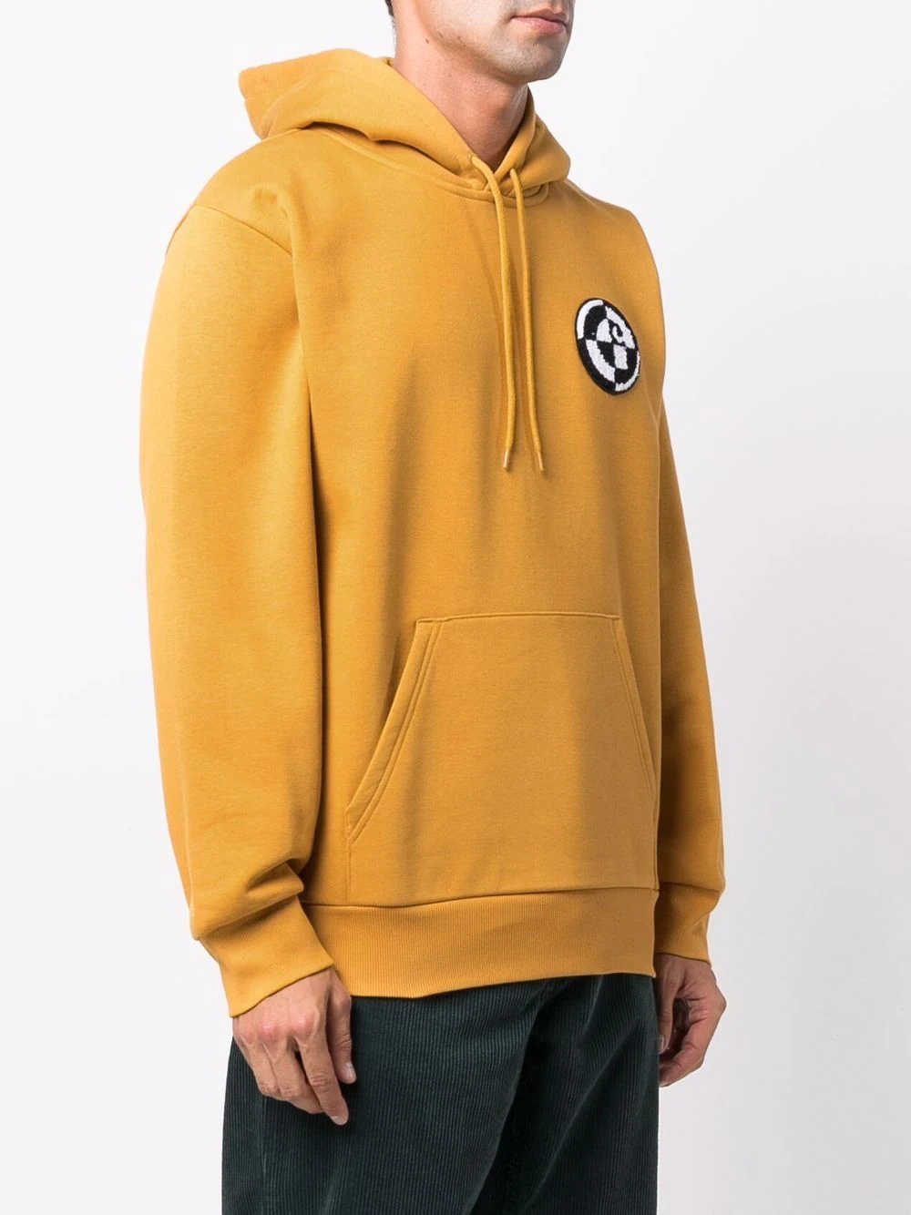 logo-patch long-sleeved hoodie - 3