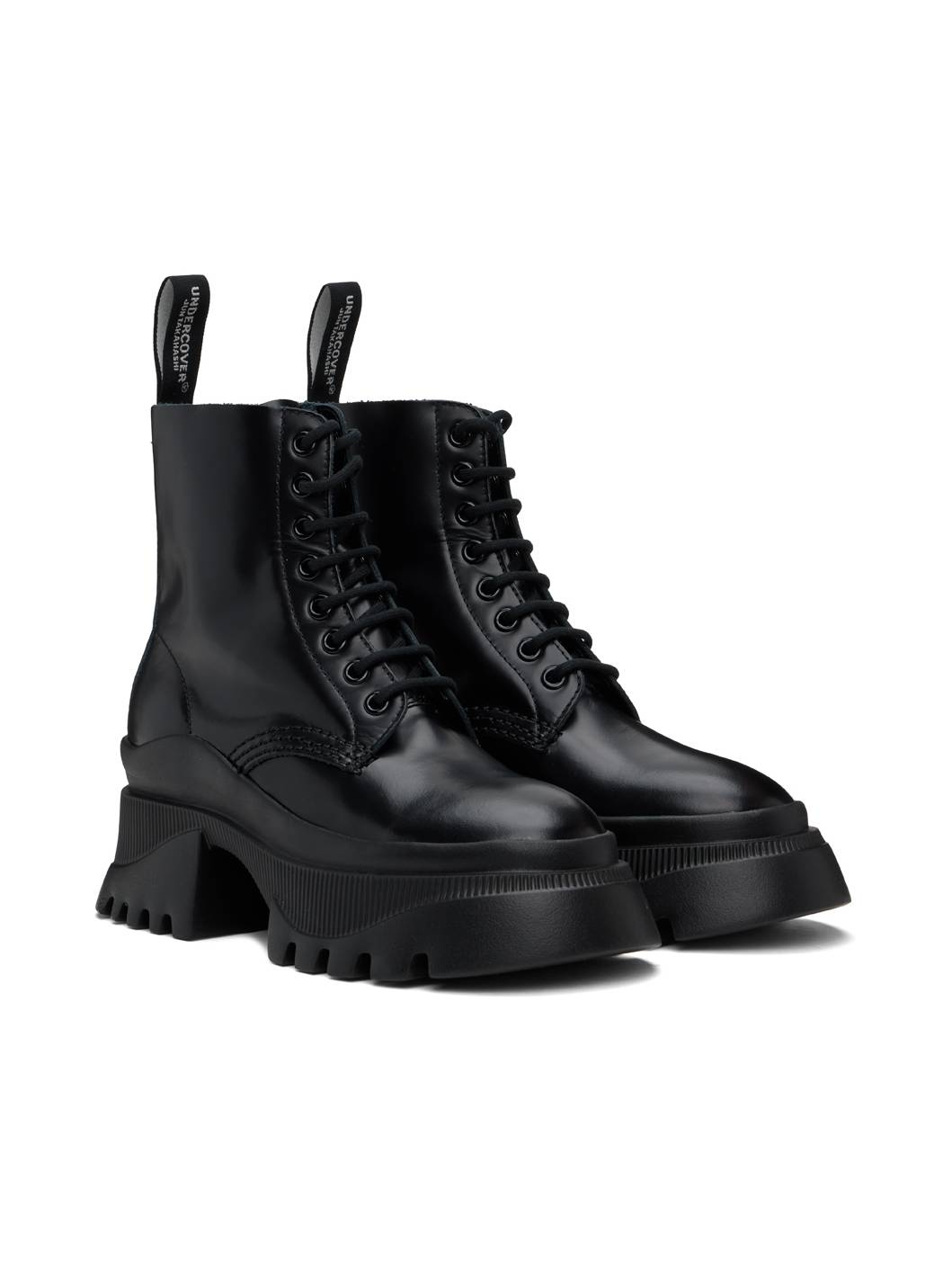 Black Platform Ankle Boots - 4