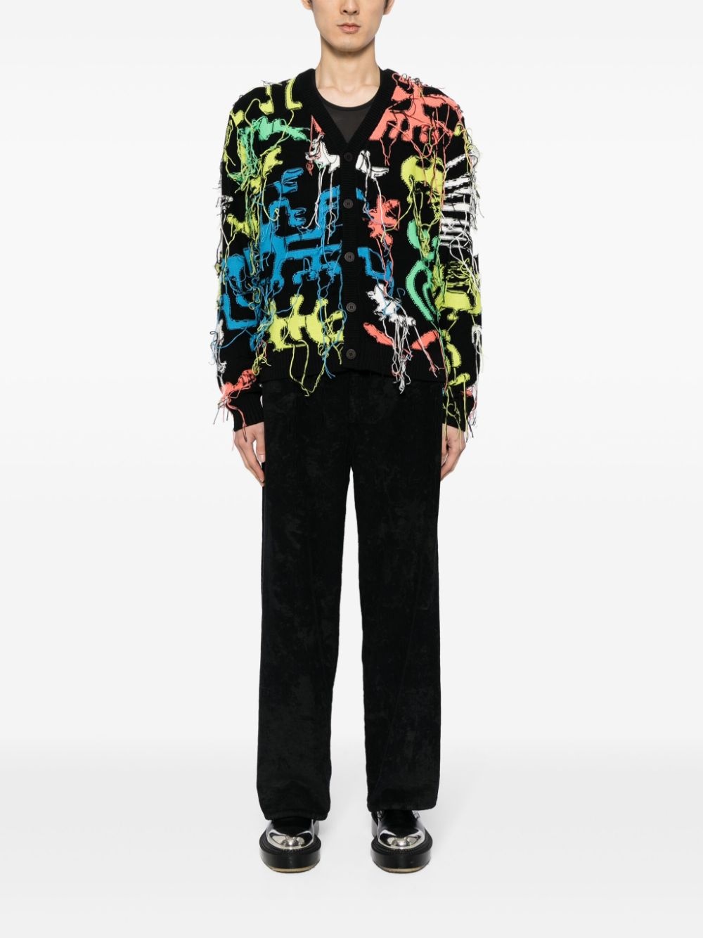 fringed cotton cardigan - 3