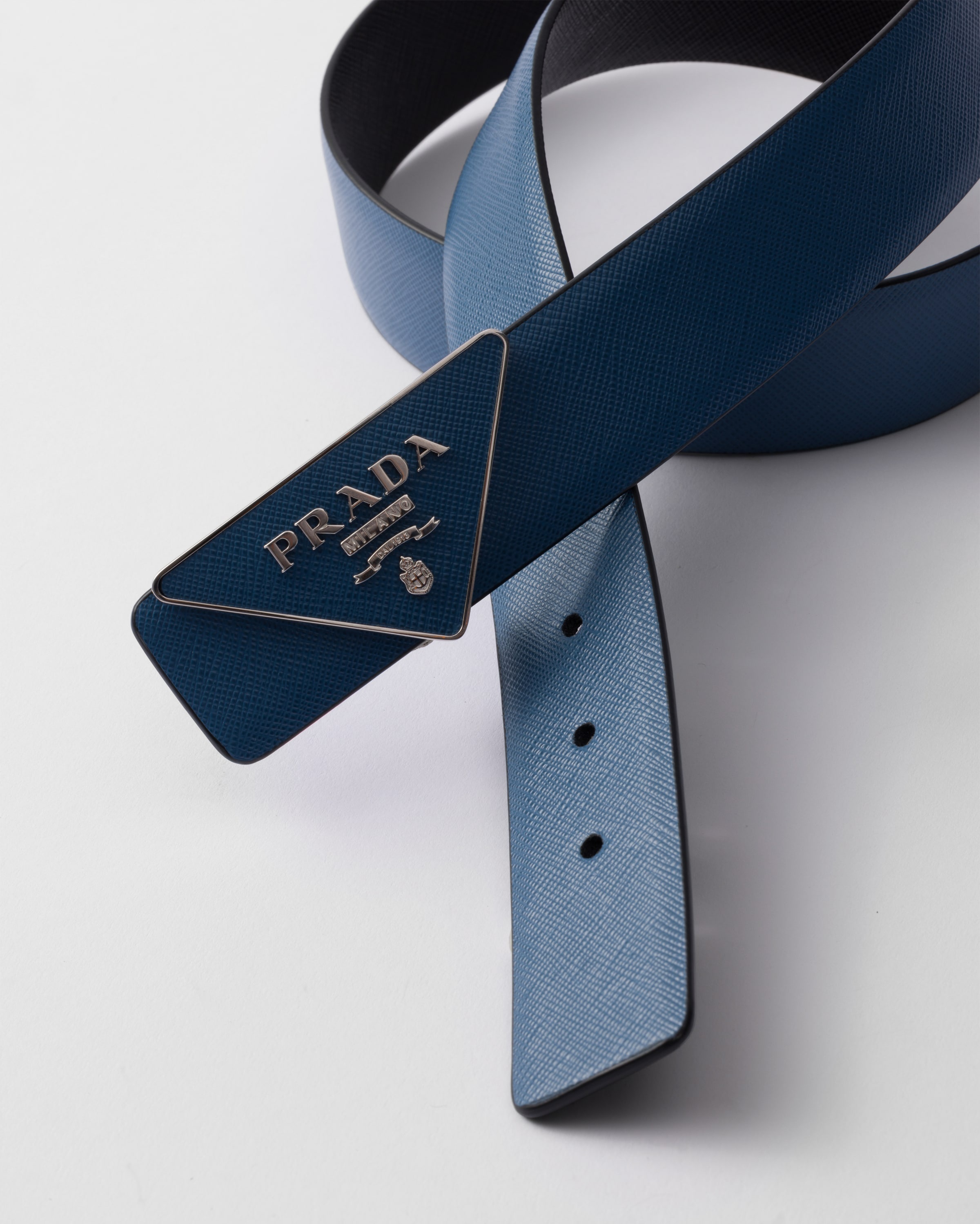 Reversible Saffiano leather belt strap - 2
