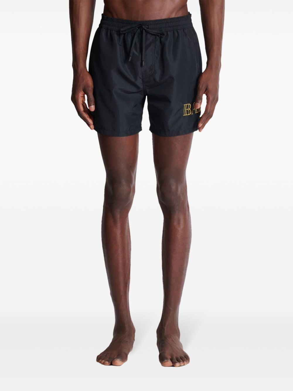 logo-embroidered swim shorts - 4