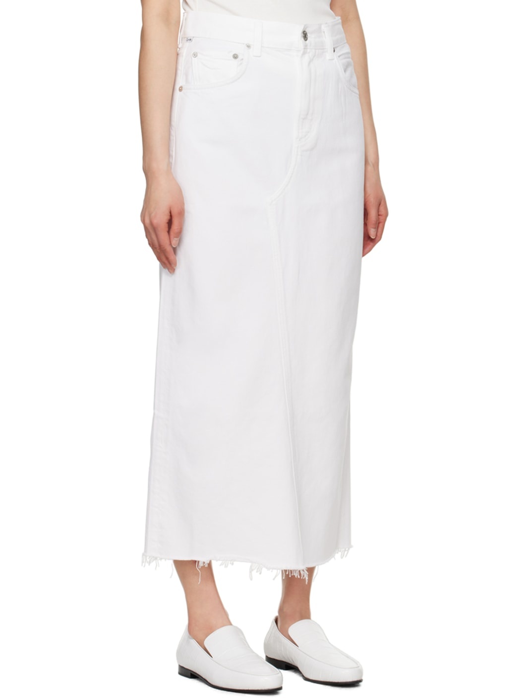 Off-White Circolo Denim Maxi Skirt - 2