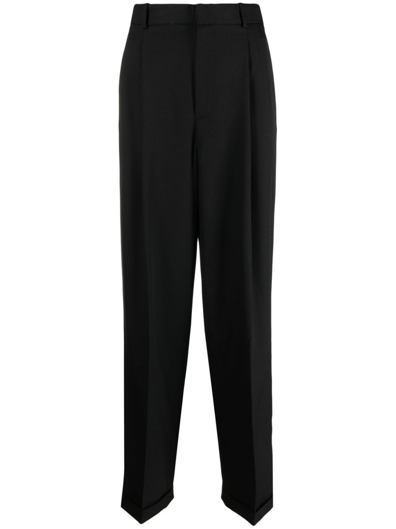 pressed-crease straight-leg trousers 1