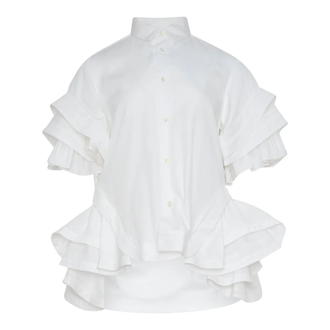 Ruffled Flare Shirt Blouse - 1