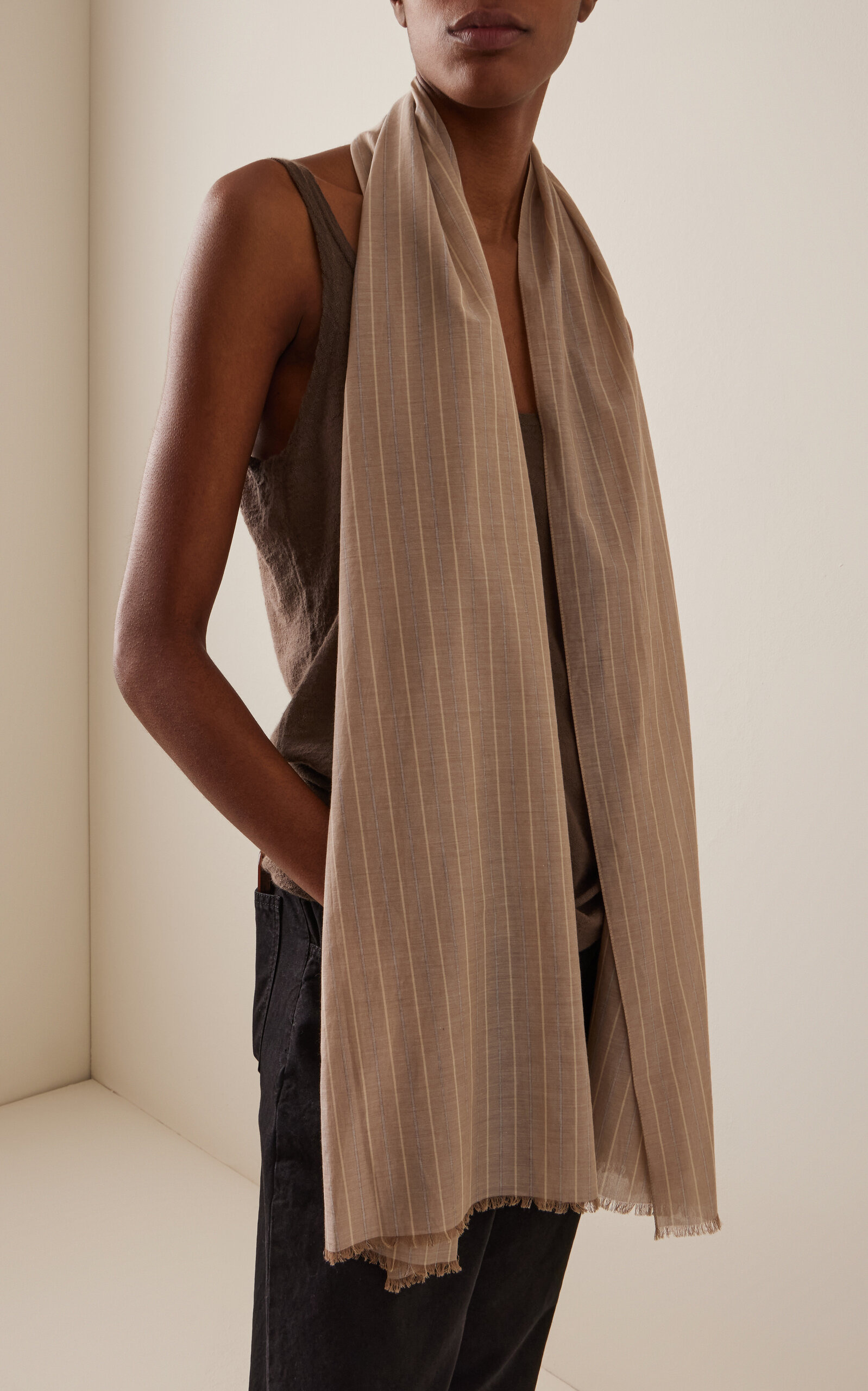 Guel Cotton Scarf neutral - 2