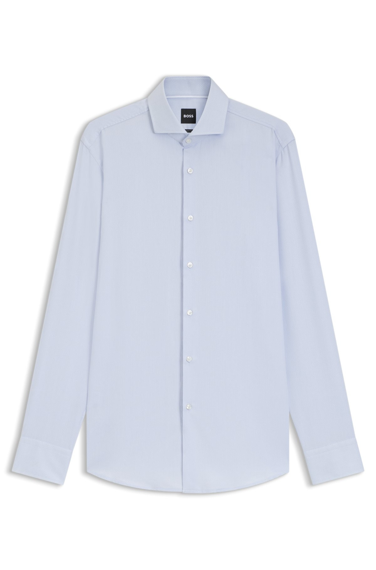SLIM-FIT SHIRT IN STRUCTURED COTTON - 1