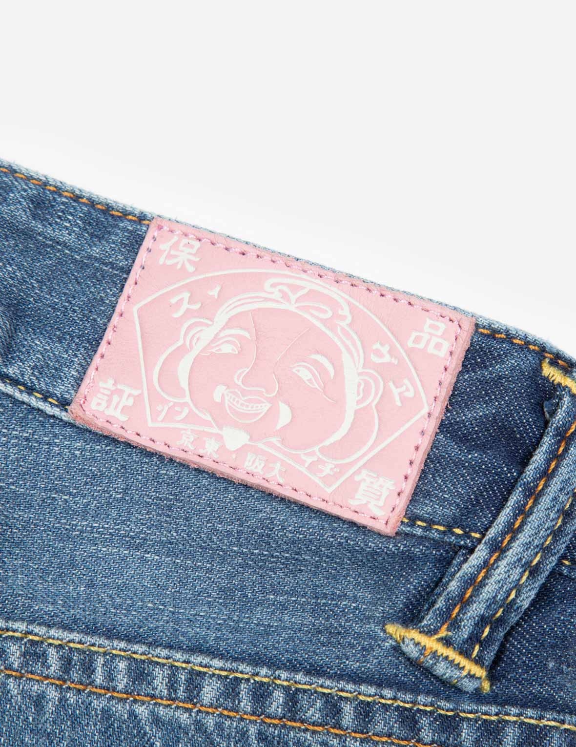 SEAGUL EMBOSSED POCKETS RELAX FIT JEANS - 8
