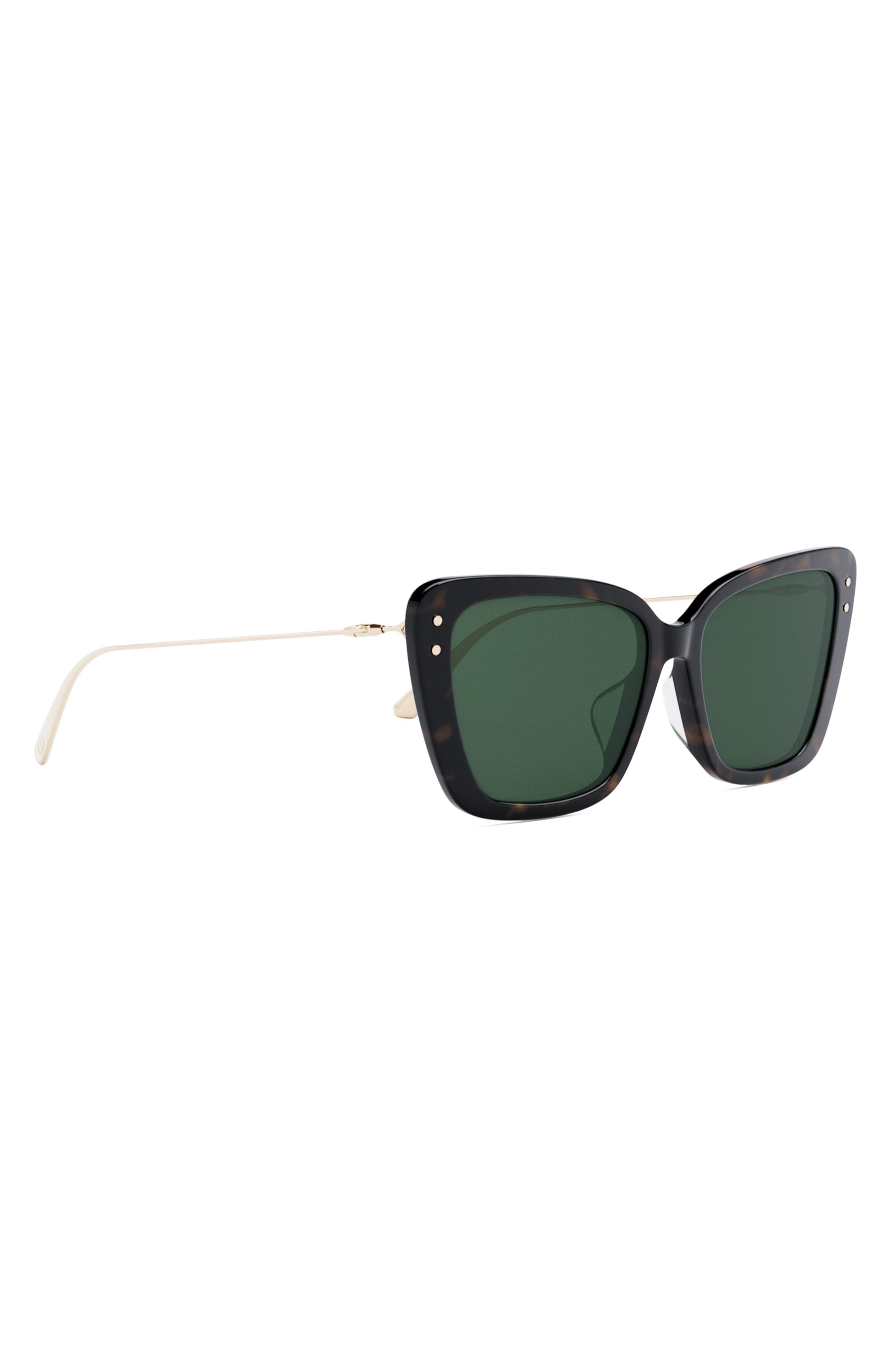 MissDior B5F 56mm Butterfly Sunglasses in Dark Havana /Green at Nordstrom - 6