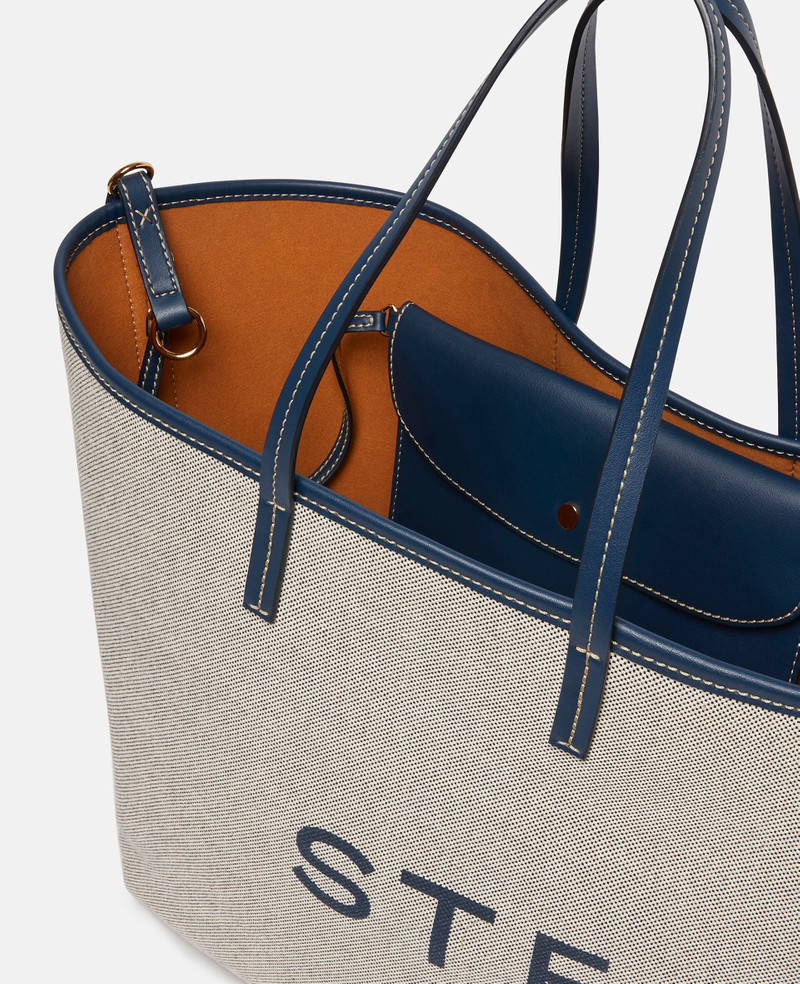 Logo Canvas Beach Tote Bag 6