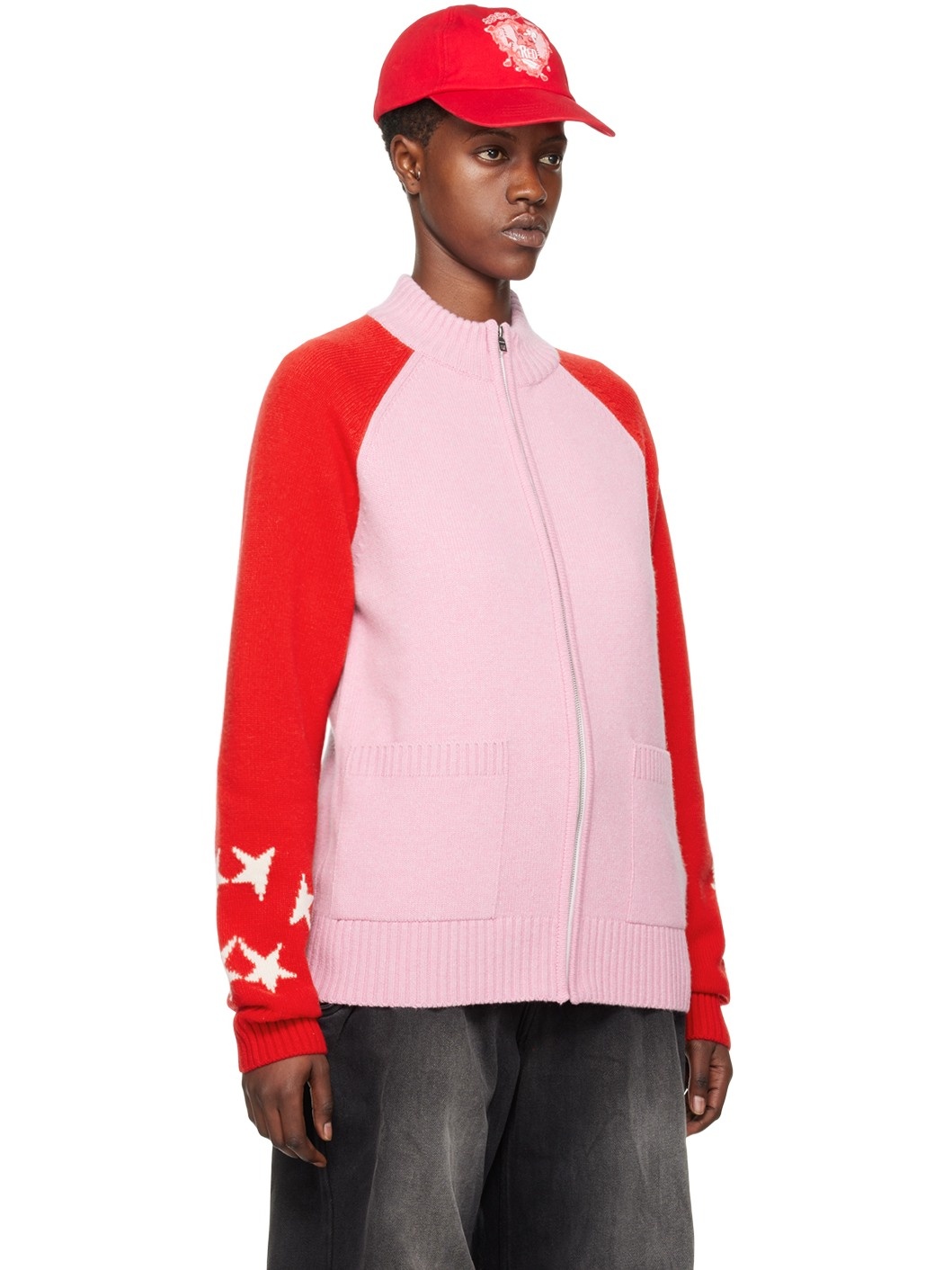 Pink & Red Zip Jacket - 2