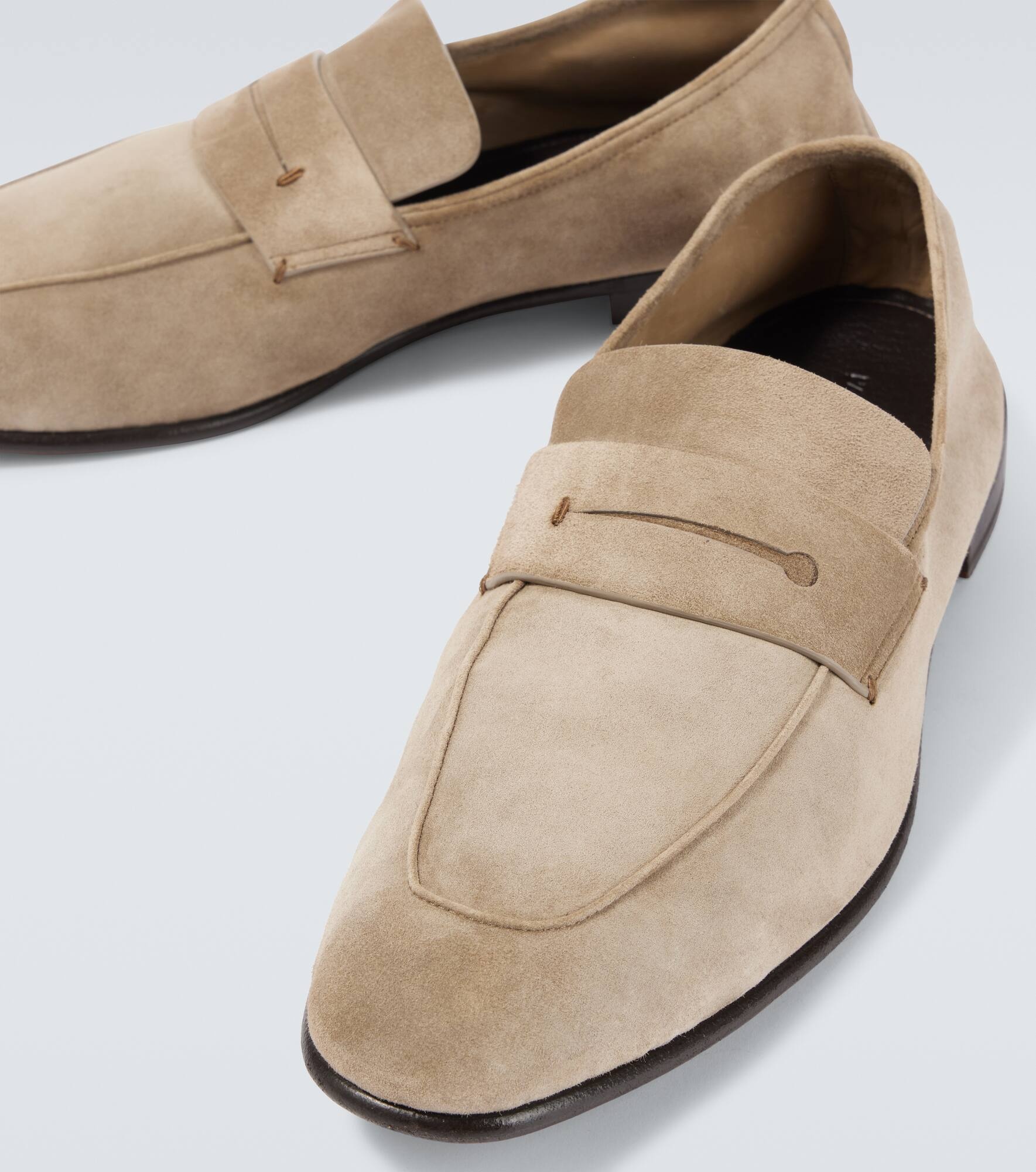 L'Asola suede penny loafers - 3