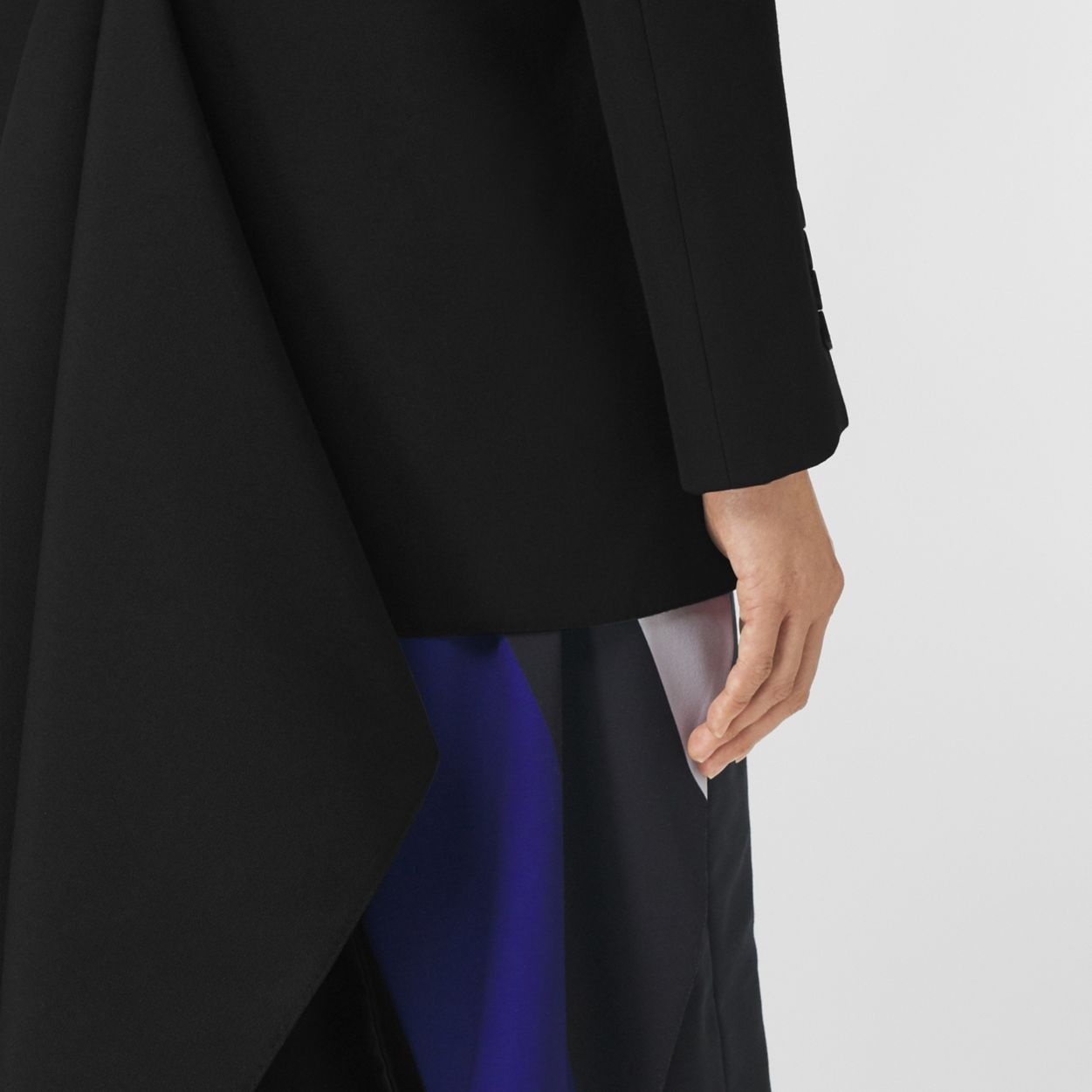 Exaggerated Panel Detail Wool Tailored Jacket - 8