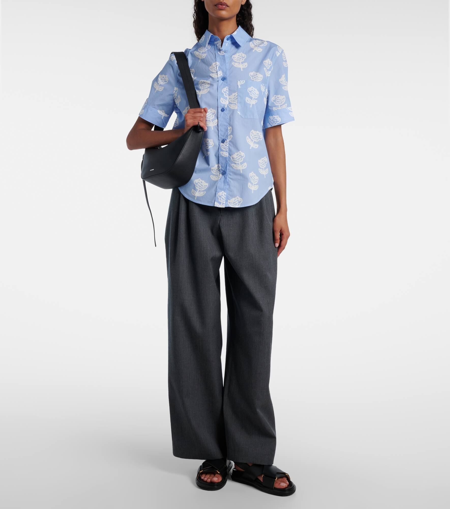 Floral cotton poplin shirt - 2