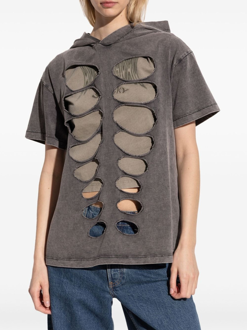 AVAVAV distressed hooded T-shirt outlook