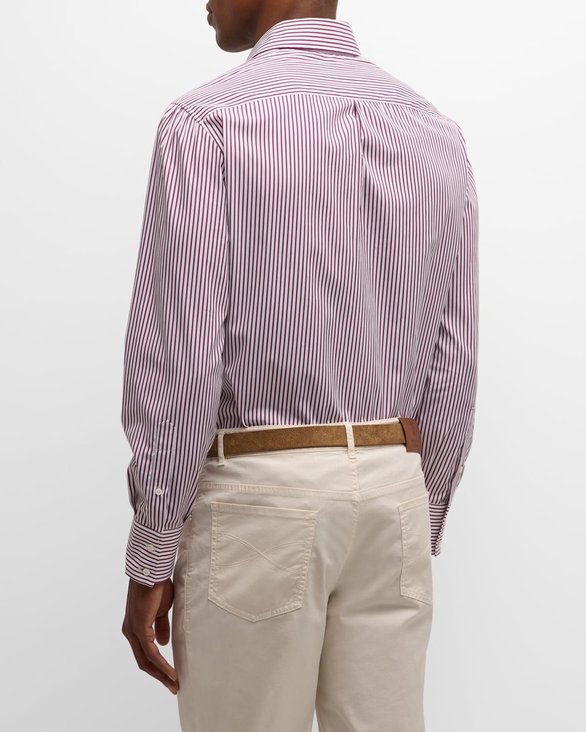 Men's Cotton Pinstripe Sport Shirt - 3